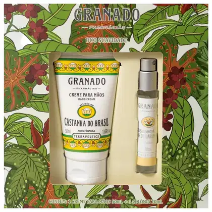 Imagem do produto Kit Granado Duo Suavidade Castanha ( Colônia 10ml + Creme para Mãos 50ml )