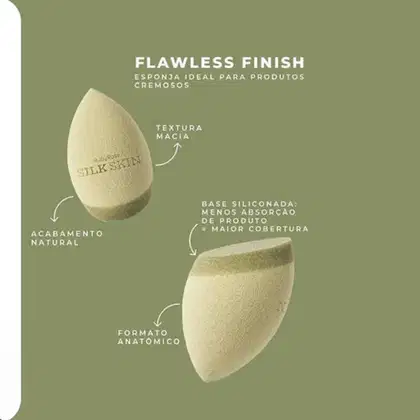 Imagem do produto Esponja De Maquiagem Flawless Finish Silk Skin Ruby Rose