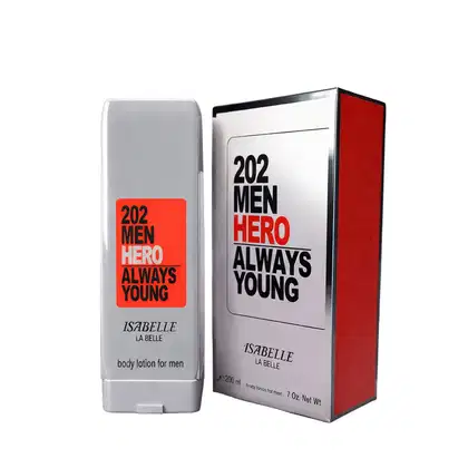 Loção Hidratante Corporal Isabelle La Belle 202 Men Hero Always Young, 200ml.