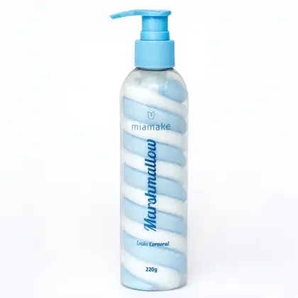 Imagem do produto Loção Hidratante Corporal Marshmallow Azul – Mia Make – 220g