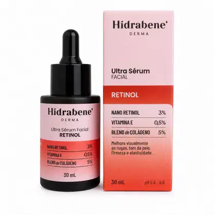 Imagem do produto Ultra Sérum Facial Retinol Hidrabene 30ml Renovação Celular Firmeza e Elasticidade da Pele