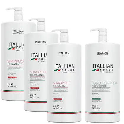 Imagem do produto KIT 3 SHAMPOO HIDRATANTE 2,5 E 1 CONDICIONADOR 2,5 ITALLIAN COLOR
