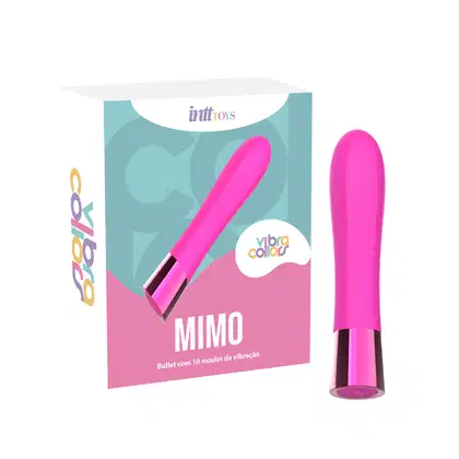 Imagem do produto Vibrador Bullet Mimo Recarregável com 10 Modos De Vibração Intt - Pink