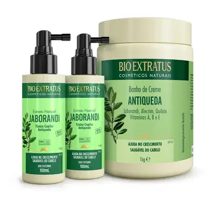 Imagem do produto Bio Extratus Antiqueda Jaborandi Banho de Creme (1Kg) + Tônico
