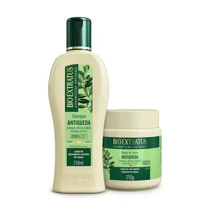 Imagem do produto Kit Bio Extratus Jaborandi Antiqueda Shampoo e  Banho de Creme 250mL/g