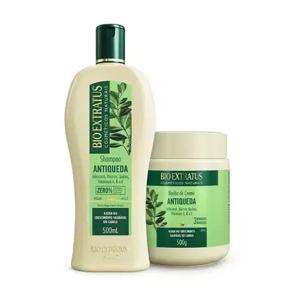 Imagem do produto Kit Bio Extratus Jaborandi Antiqueda Shampoo e  Banho de Creme 500mL/g