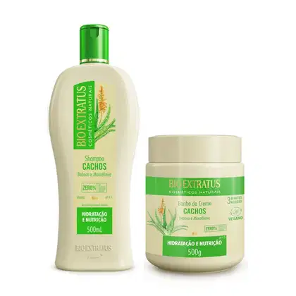 Imagem do produto Kit  Cachos Shampoo e Mascara 2x500ml - Bio Extratus