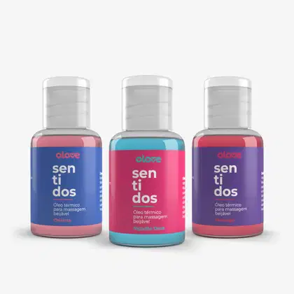 Imagem do produto Kit 3 Óleos Beijáveis para Massagem Hot Sabores 30ml