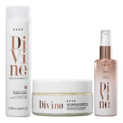 Imagem do produto kit Braé Divine Anti Frizz Shampoo + Máscara Hidratação 200g + Sérum 60ml