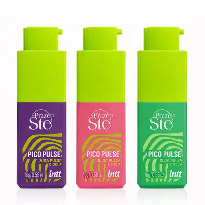Imagem do produto Kit 3 Pico Pulse Intt Sugador Gel que Suga Pulsa Vibra Excita