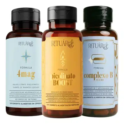 Imagem do produto KIT RITUÁRIA COMPLEXO B + PICOLINATO + 4MAG (3 PRODUTOS)