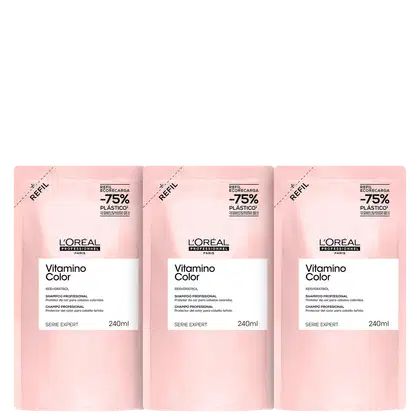 Imagem do produto Kit L'Oréal Professionnel Vitamino Color Refil Shampoo (3 Unidades)