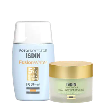 Imagem do produto Kit ISDIN Fotoprotector Fusion Water FPS 60 + ISDINCEUTICS Hyaluronic Moisture Oily Skin (2 Produtos)
