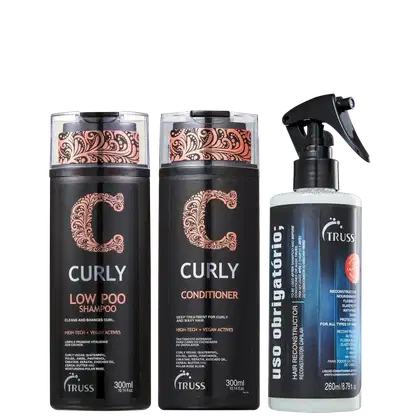 Imagem do produto Kit Truss Curly - Shampoo Low-Poo 300ml + Condicionador 300ml + Uso Obrigatório 260ml