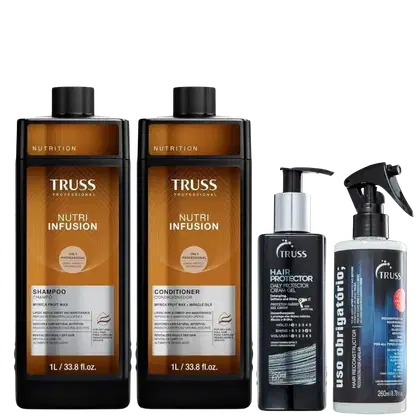 Imagem do produto Kit Truss Nutri Infusion - Shampoo 1L + Condicionador 1L + Hair Protector 250ml + Uso Obrigatório Spray 260ml