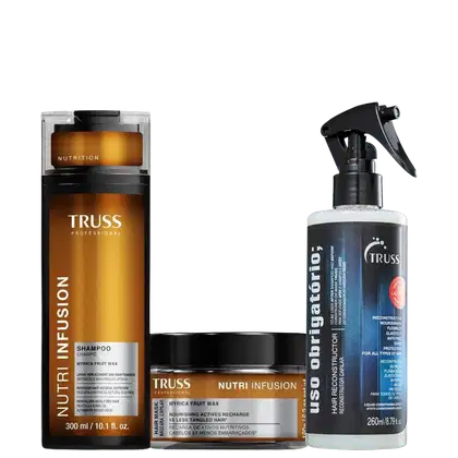 Imagem do produto Kit Truss Nutri Infusion - Shampoo 300ml + Máscara 180g + Uso Obrigatório Spray 260ml