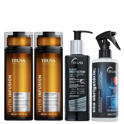 Imagem do produto Kit Truss Nutri Infusion - Shampoo 300ml + Condicionador 300ml + Hair Protector 250ml + Uso Obrigatório Spray 260ml
