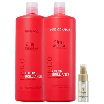 Imagem do produto Kit Wella Professionals Invigo Color Brilliance Oil Reflections Trio Salon Shine Light (3 Produtos)