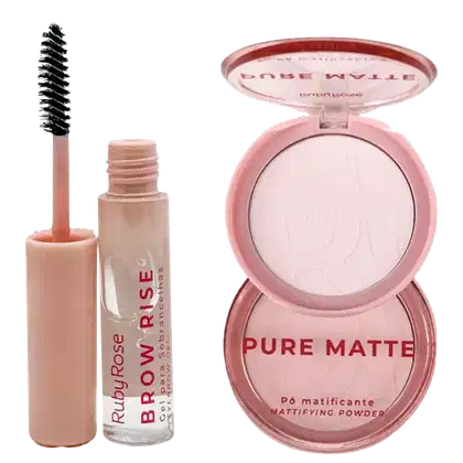 Imagem do produto Kit Sobrancelhas Brow Rise + Pó Matificante Pure Matte Face