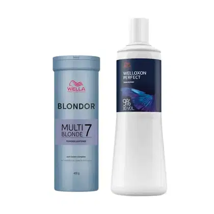 Imagem do produto Kit Wella Professionals Blondor Pó Descolorante 400g + Ox 30v 1l