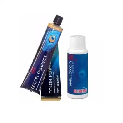 Imagem do produto Kit Wella Professionals Color Perfect 7/0 Louro Médio + Welloxon 20 Volumes (2 Produtos)