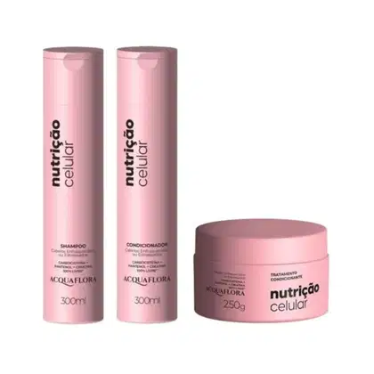 Imagem do produto Kit Acquaflora Nutrição Celular (Shampoo, Condicionador e Máscara)