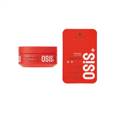 Kit Schwarzkopf Professional da linha OSIS+, com Pasta Matificante Mess Up e Cera Modeladora Flexwax.