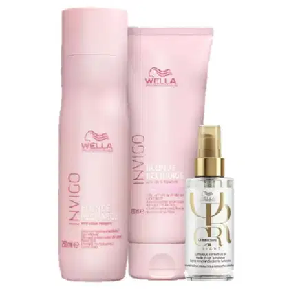 Imagem do produto Kit Wella Professionals Invigo Blonde Recharge & Oil Reflections Light Trio (3 Produtos)