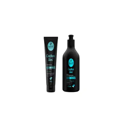 Imagem do produto Kit Haskell Cachos Sim ! Memorizador - Leave-In 300ml + Creme em Gel 240g