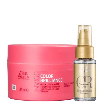 Imagem do produto Kit Wella Professionals Invigo Color Brilliance Mask + Oil Reflections (2 Produtos)