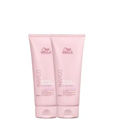 Imagem do produto Kit Wella Professionals Invigo Blonde Recharge - Condicionador Desamarelador 2x200ml