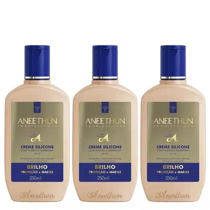 Imagem do produto Aneethun Linha A Kit Creme de Silicone Brilho 3x250ml