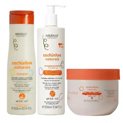 Imagem do produto Kit Arvensis Cachinhos Naturais - Shampoo 300ml + Ativador Ondulados 300ml + Máscara Crespos 300g
