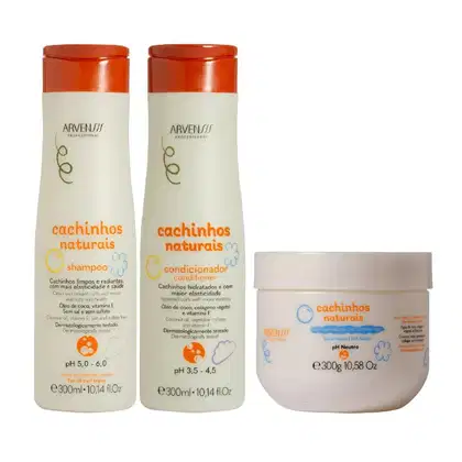 Imagem do produto Kit Arvensis Cachinhos Naturais - Shampoo & Condicionador 300ml + Geleia Suave Fixação 300g