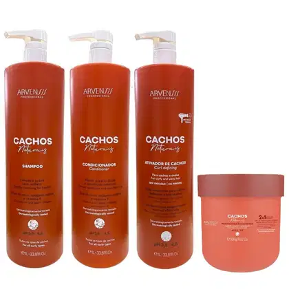 Imagem do produto Kit Arvensis Cachos Naturais - Shampoo 1L + Condicionador 1L + Ativador de Cachos 1L + Máscara Capilar 2x1 500g