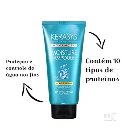 Imagem do produto Kerasys Kit Máscara 10x Moisture 300ml + Keramide Heat Protection 200ml