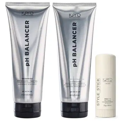Imagem do produto Kit K.Pro pH Balancer - Shampoo 240ml & Condicionador 240g + Style Stick 30g