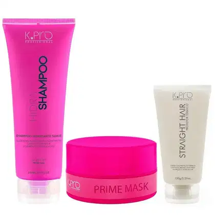 Imagem do produto Kit K.Pro Hidra - Shampoo 240ml + Máscara Prime 200g + Straight Hair 150ml