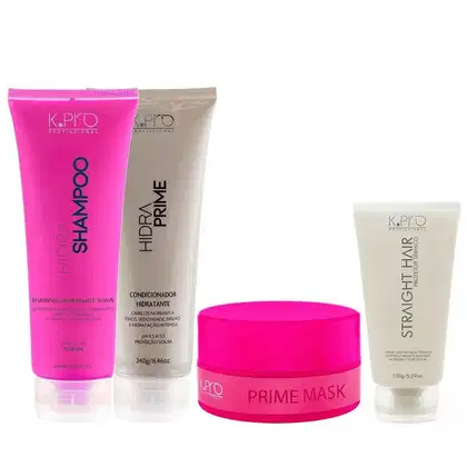Imagem do produto Kit K.Pro Hidra - Shampoo 240ml & Condicionador 240g & Máscara Prime 200g + Straight Hair 150ml