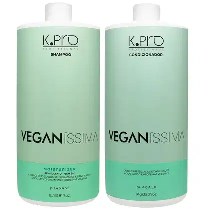 Imagem do produto Kit K.Pro Veganíssima - Shampoo Moisturizer 1L + Condicionador 1Kg