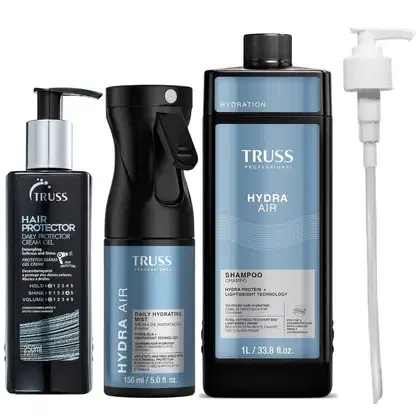 Imagem do produto Kit Truss Hydra Air - Shampoo 1L + Bruma 150ml + Hair Protector 250ml + Válvula Pump