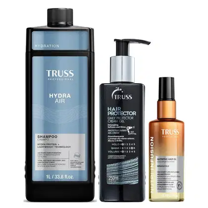 Imagem do produto Kit Truss Hydra Air - Shampoo 1L + Hair Protector 250ml + Nutri Infusion 60ml