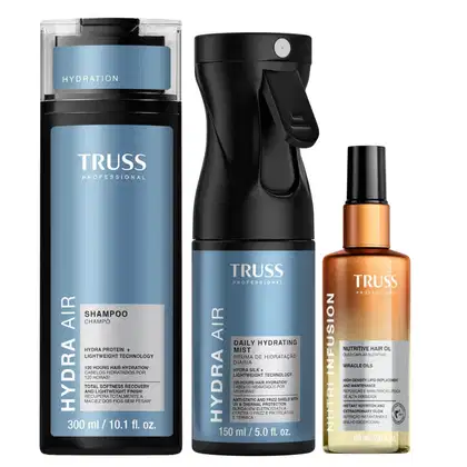 Imagem do produto Kit Truss Hydra Air - Shampoo 300ml + Bruma150ml + Nutri Infusion Oil 60ml