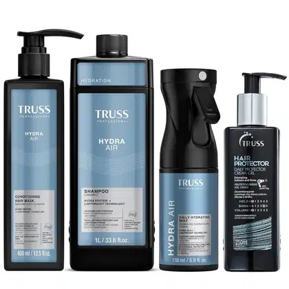 Imagem do produto Kit Truss Hydra Air - Shampoo 1L + CondMask 400ml + Bruma 150ml + Hair Protector 250ml