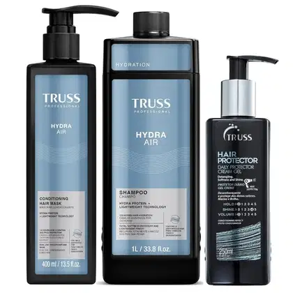 Imagem do produto Kit Truss Hydra Air - Shampoo 1L + CondMask 400ml + Hair Protector 250ml