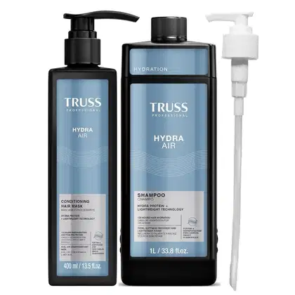 Imagem do produto Kit Truss Hydra Air - Shampoo 1L + CondMask 400ml + Válvula Pump