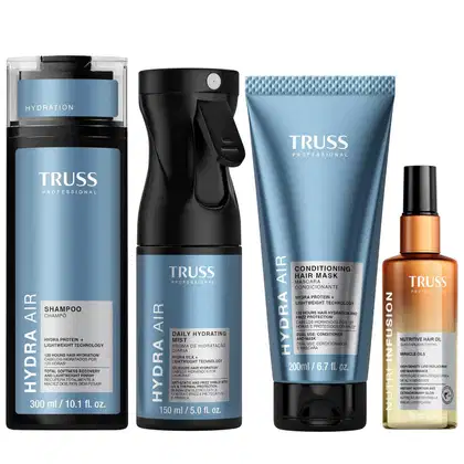 Imagem do produto Kit Truss Hydra Air - Shampoo 300ml + CondMask 200ml + Bruma150ml + Nutri Infusion Oil 60ml
