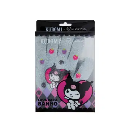 Imagem do produto Par de Luvas Kuromi de Limpeza Corporal para Banho Klass Vough