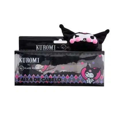 Imagem do produto Faixa de Cabelos Kuromi para Skincare e Maquiagem Preta Klass Vough
