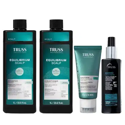 Imagem do produto Kit Truss Equilibrium Scalp - Shampoo 1L + Condicionador 1L + Máscara 150g + Amino Liponutriente 225ml